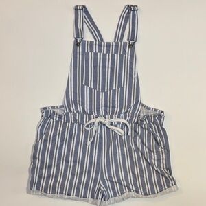 Wallflower Striped Overalls Women’s Sz XL Nautical Summer